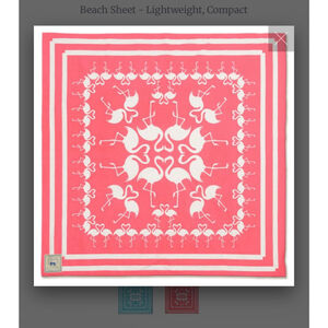 Beach Road Beach Sheet One Size Pink Flamingo Print